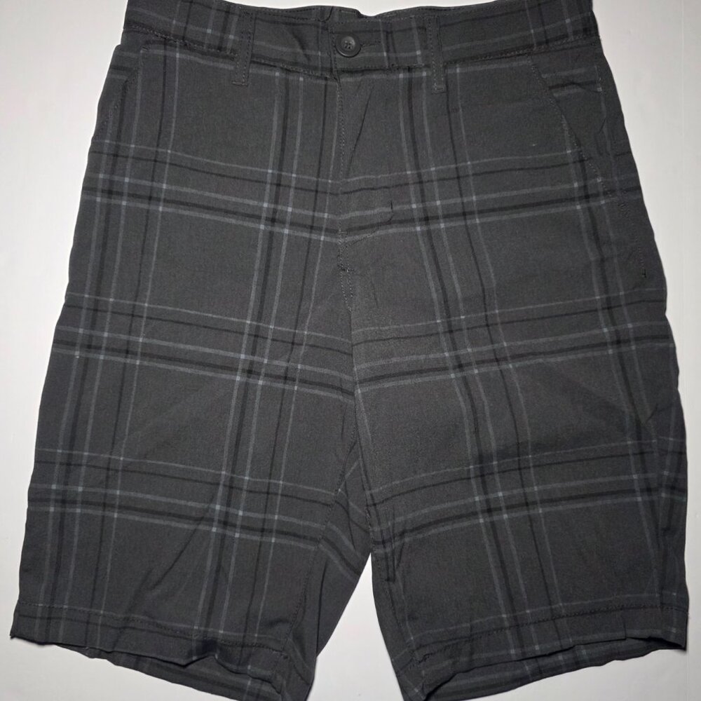 Urban Pipeline Max Flex Mens Gray Plaid Chino Stlye Shorts Size 29